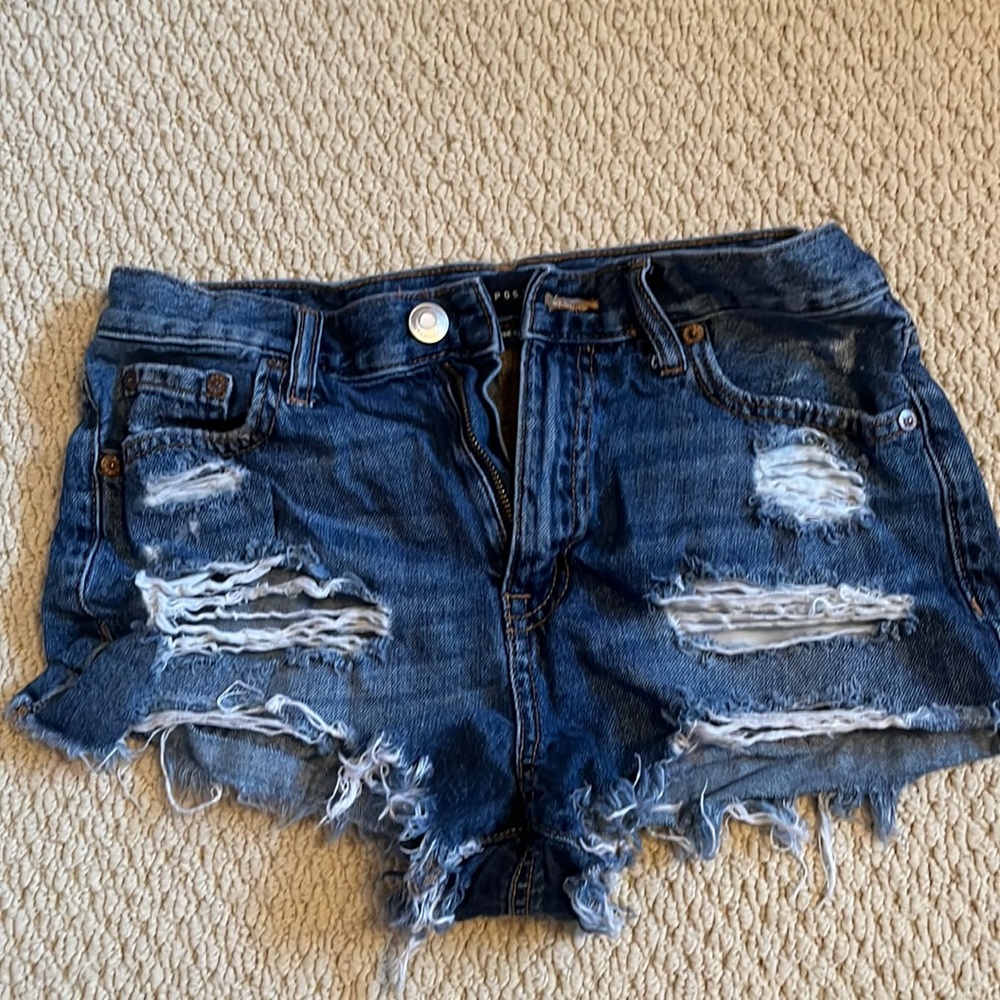 Aeropostale Denim Distressed Shorts